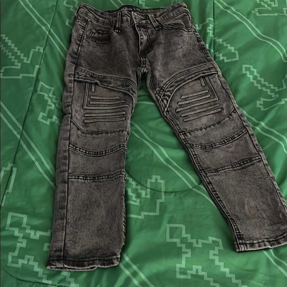 Phat Farm Black Skinny Jeans with Moto-Style Panels